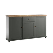 Buffet 3 portes 1 tiroir Martin Vert et Bois
