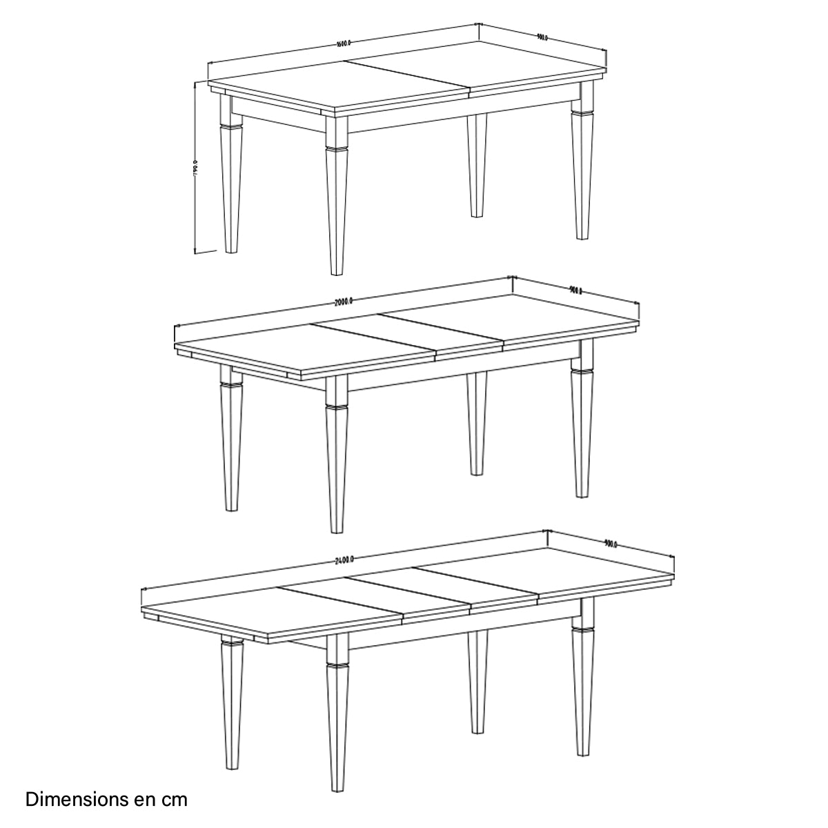 Table à manger extensible 6 à 8 places Martin Vert et Bois - vue 10