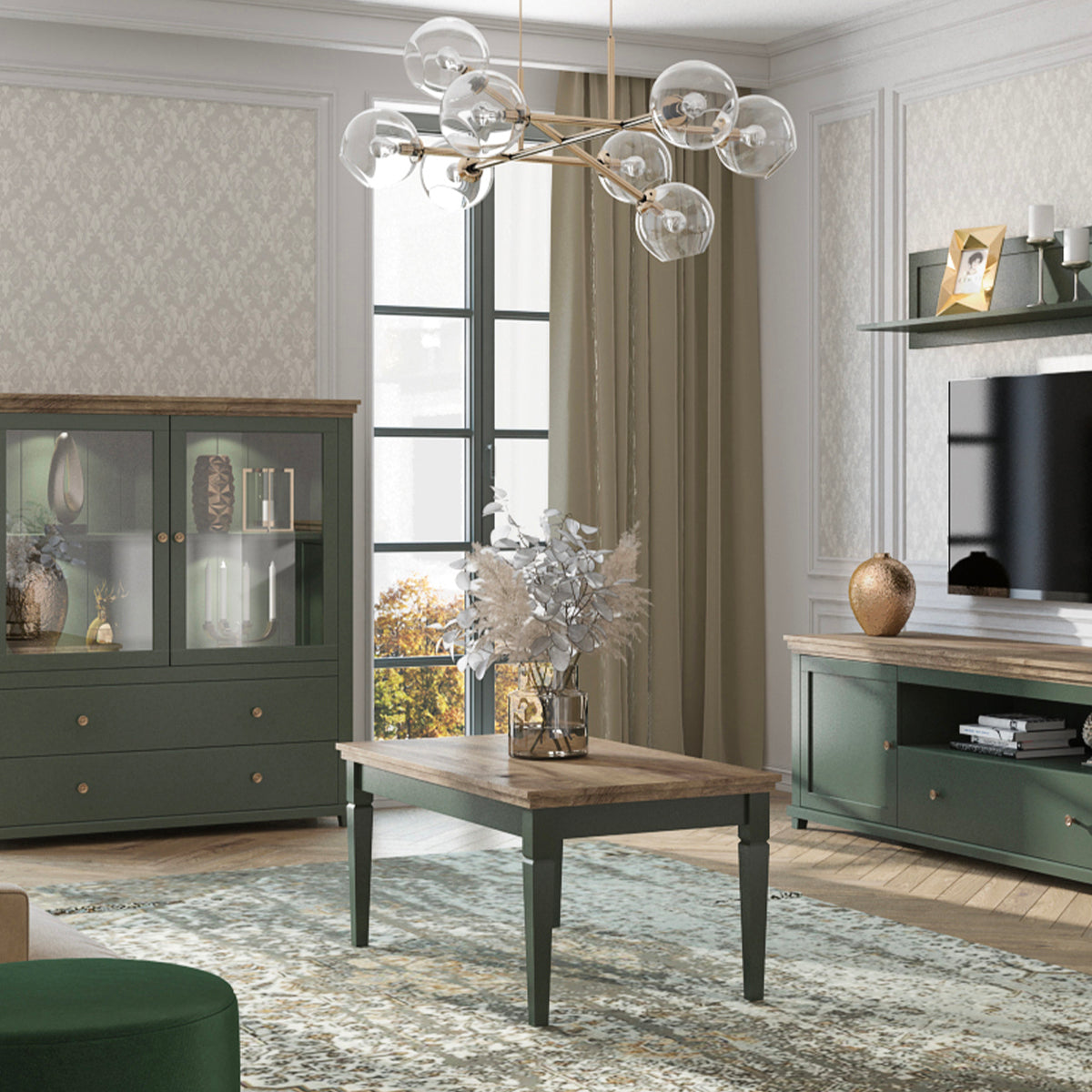 Table basse Martin Vert et Bois - vue 4