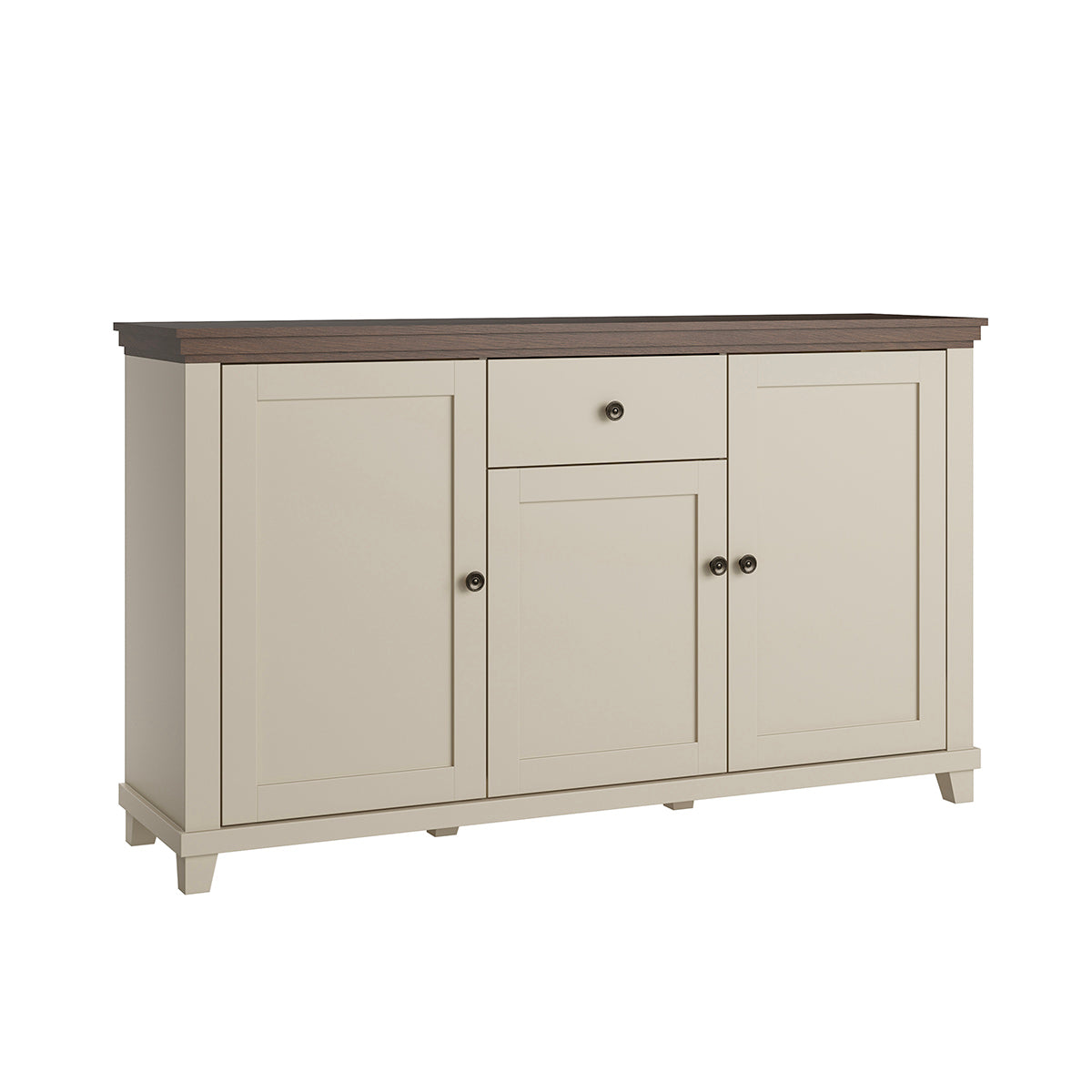 Buffet 3 portes 1 tiroir Martin Beige et Bois