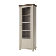 Vitrine 1 porte ouverture droite Martin Beige et Bois