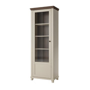 Vitrine 1 porte ouverture gauche Martin Beige et Bois