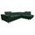 Canapé d'angle convertible droit 4 places coffre Martin velours côtelé Vert Sapin