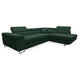 Canapé d'angle convertible droit 4 places coffre Martin velours côtelé Vert Sapin