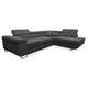 Canapé d'angle convertible droit 4 places coffre Martin velours côtelé Gris foncé