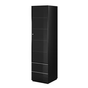 Vitrine 1 porte 2 tiroirs Mathis Noir