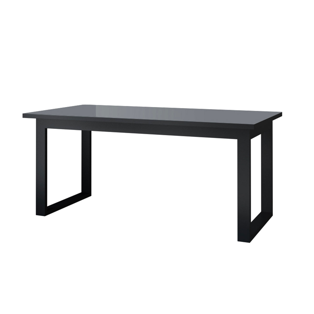 Table à manger extensible 6 à 8 places Mathis Gris et Noir