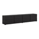Meuble TV 4 portes 225 cm Lilia Noir