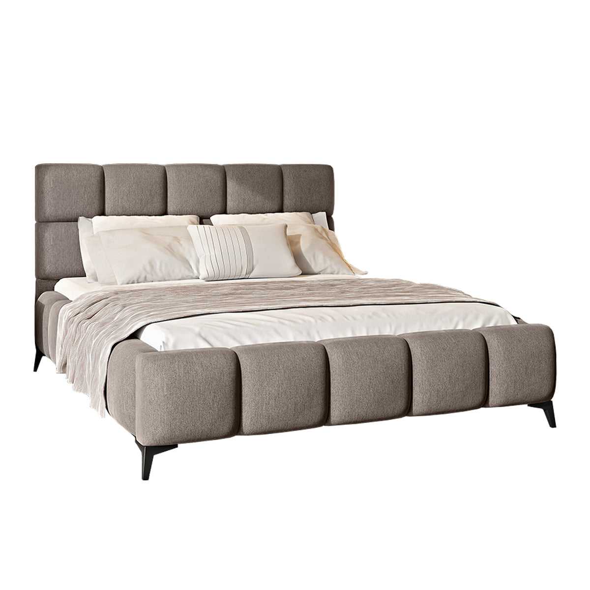Lit coffre 180x200 sommier inclus Mira Beige