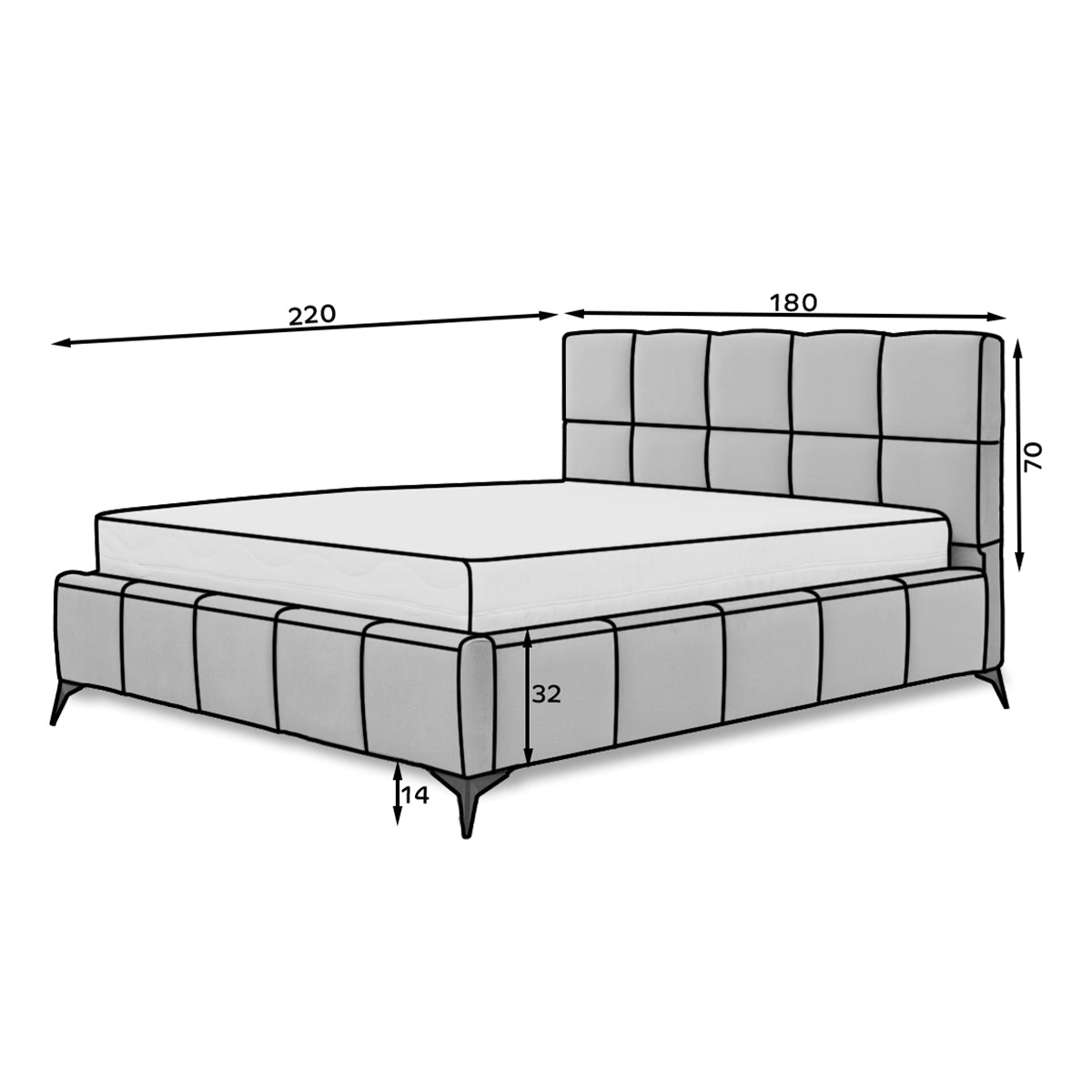 Lit coffre 160x200 sommier inclus Mira Vert - vue 5