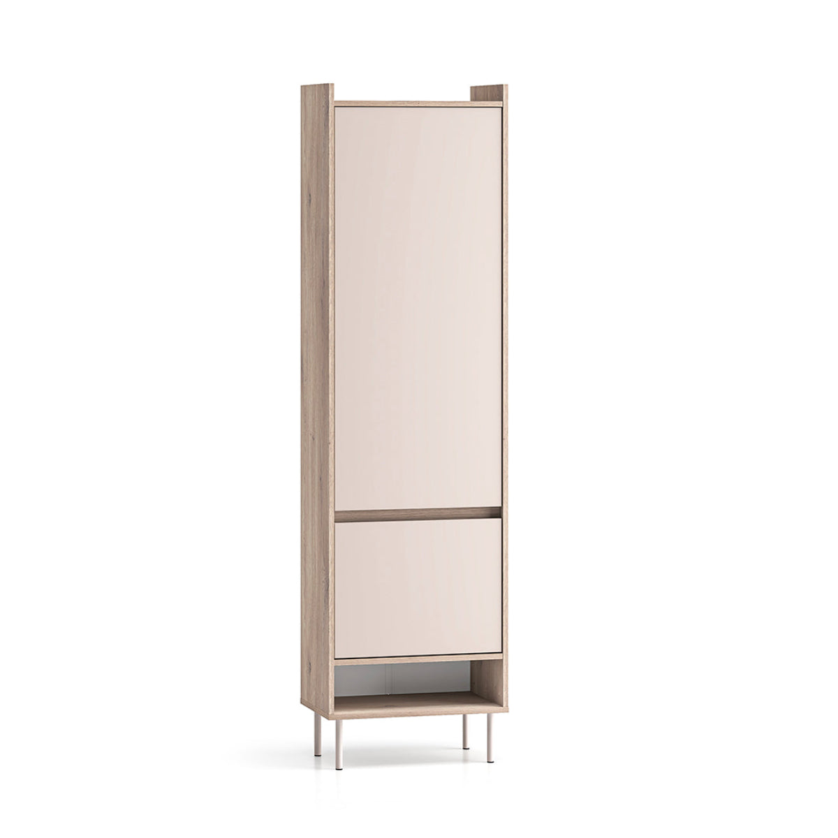 Armoire 2 portes entrée Alos Cachemire et Bois