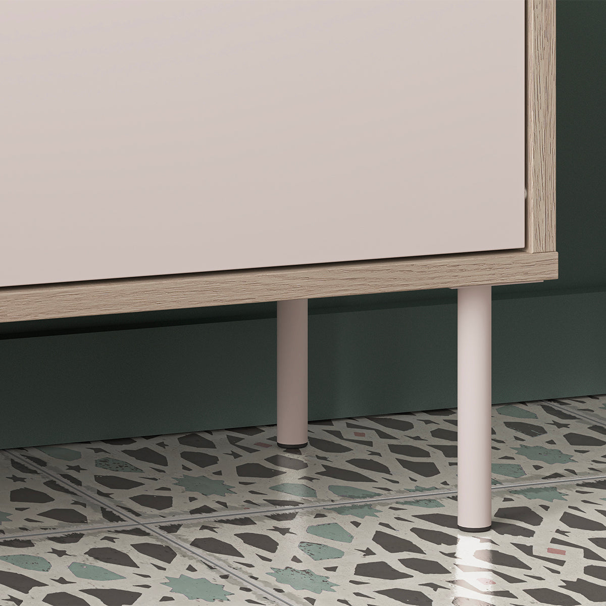 Banc meuble à chaussures 1 porte Alos Cachemire et Bois - vue 9