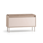 Banc meuble à chaussures long 1 porte Alos Cachemire et Bois