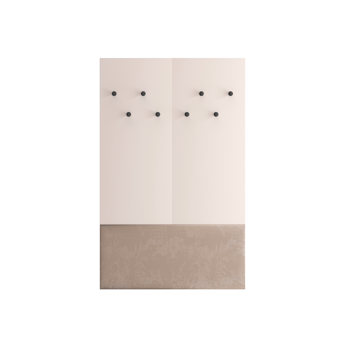 Porte-manteau mural 8 patères Alos Cachemire et Bois - vue 2
