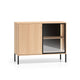 Buffet 2 portes LED inclus Paige Bois et Noir