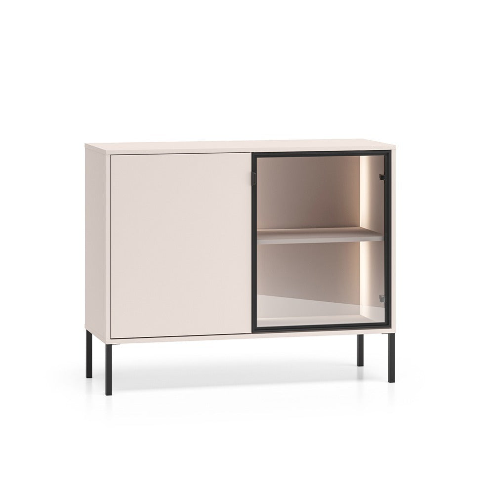 Buffet 2 portes Paige Cachemire et Noir