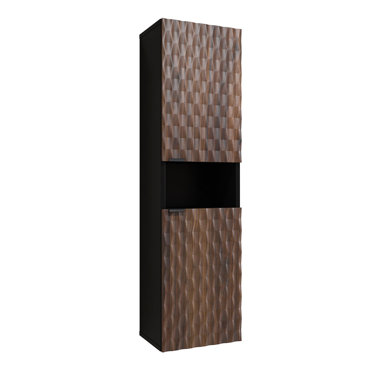Colonne murale 2 portes Nevia Bois et Noir
