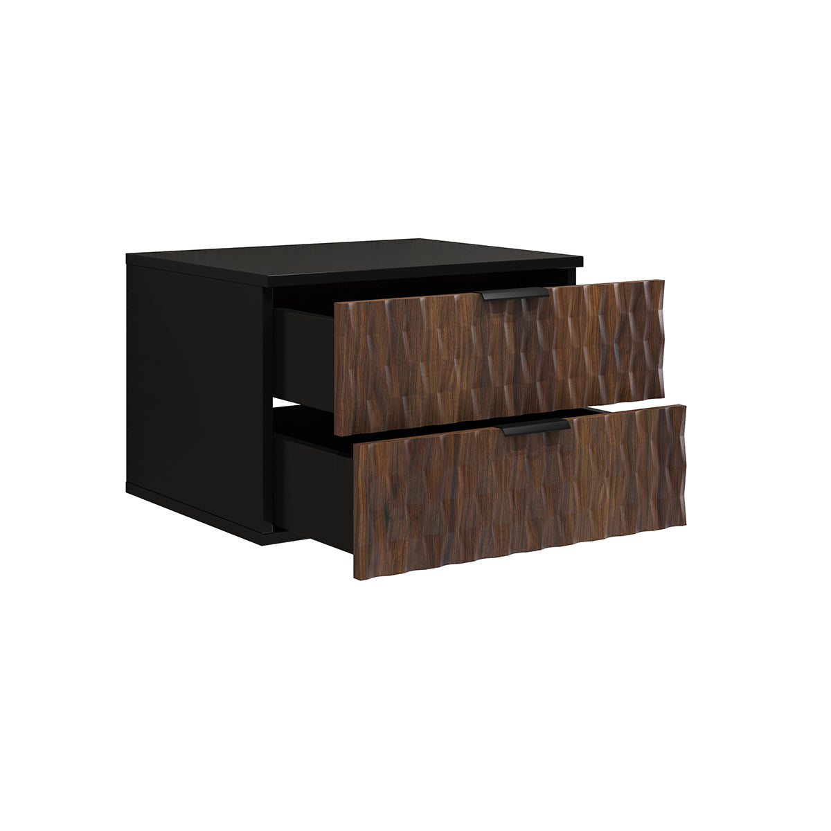 Meuble sous-vasque 60cm plan de toilette Nevia Bois et Noir - vue 2