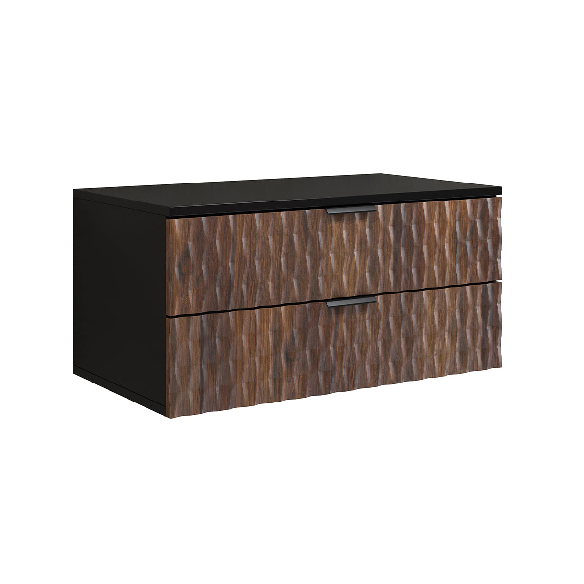 Meuble sous-vasque 80cm plan de toilette Nevia Bois et Noir