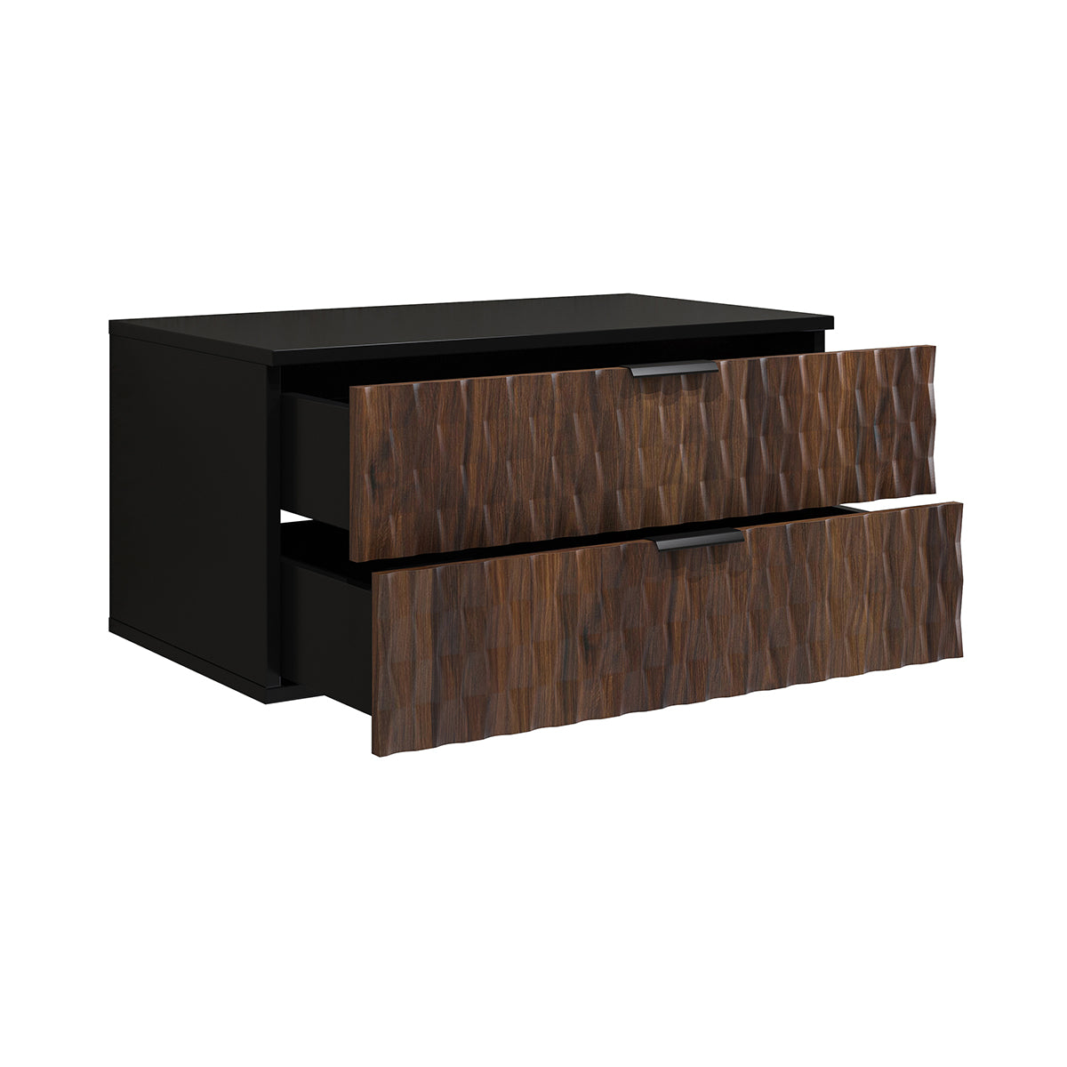 Meuble sous-vasque 80cm plan de toilette Nevia Bois et Noir - vue 2