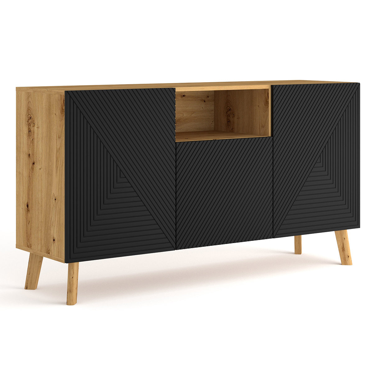 Buffet 3 portes Nexa Bois et Noir