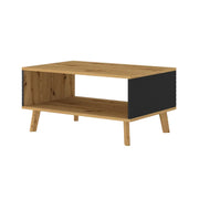 Table basse 90 cm Nexa Bois et Noir