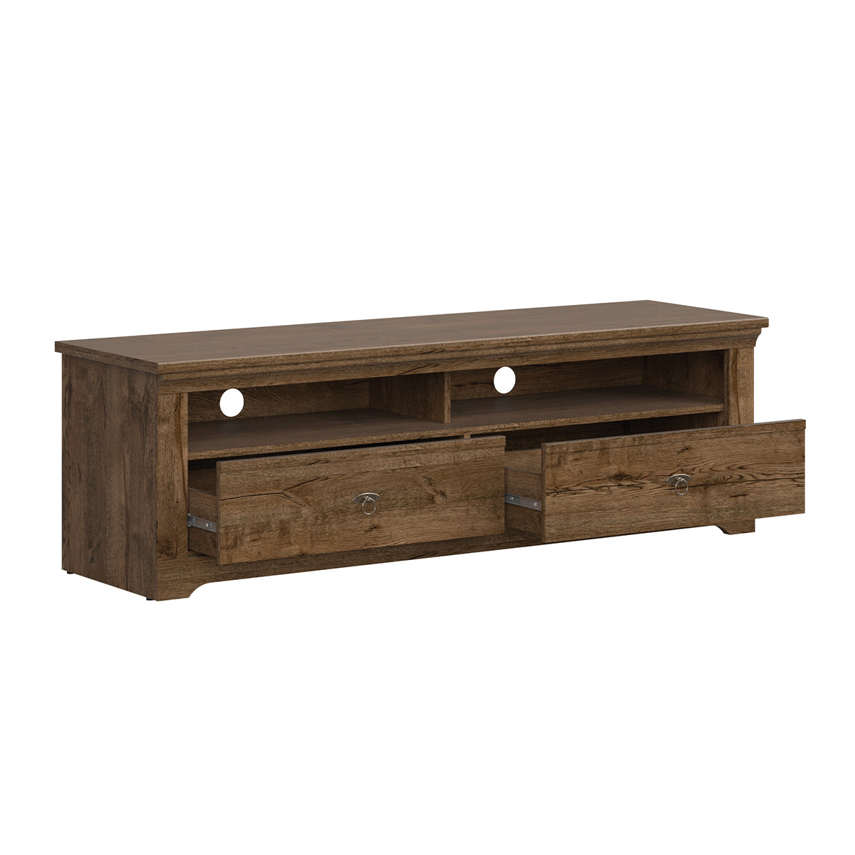 Meuble TV 2 tiroirs 153 cm Noé Bois - vue 2
