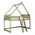 Lit cabane mi-hauteur 90x200 sommier inclus Coraline Olive