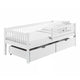 Lit 90x190 sommier et tiroirs inclus Edouard Blanc