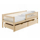 Lit 90x200 sommier et tiroirs inclus Edouard Bois