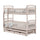 Lit superposé 90x200 sommier lit gigogne et tiroirs inclus Jules Cachemire