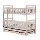 Lit superposé 90x200 sommier lit gigogne et tiroirs inclus Jules Cachemire