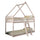 Lit cabane superposé 90x200 sommier inclus Laura Cachemire