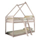 Lit cabane superposé 90x200 sommier inclus Laura Cachemire