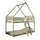 Lit cabane superposé 90x200 sommier inclus Laura Olive