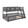 Lit superposé 90-120x200 au sol sommiers inclus Léane Anthracite