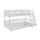 Lit superposé 90-120x200 au sol sommiers inclus Léane Blanc