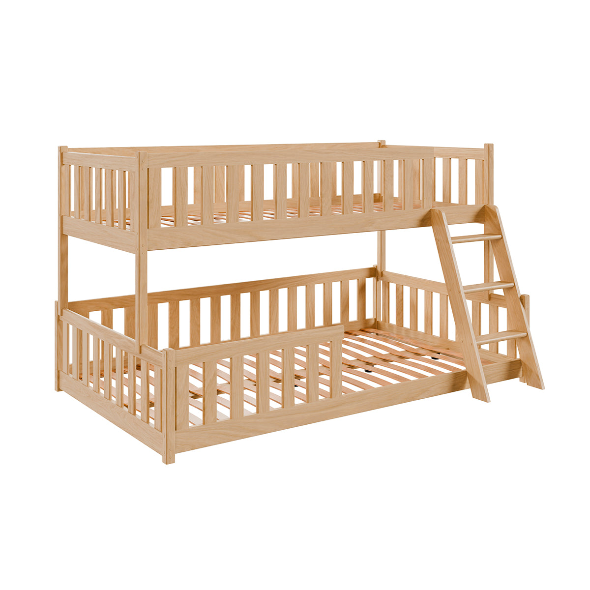 Lit superposé 90-120x200 au sol sommiers inclus Léane Bois - vue 2