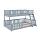 Lit superposé 90-120x200 au sol sommiers inclus Léane Gris