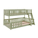 Lit superposé 90-120x200 au sol sommiers inclus Léane Olive