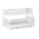 Lit superposé 90-120x200 sommiers et tiroirs inclus Léo Blanc