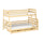 Lit superposé 90-120x200 sommiers et tiroirs inclus Léo Bois