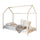 Lit cabane 90x200 sommier inclus Léonce Blanc