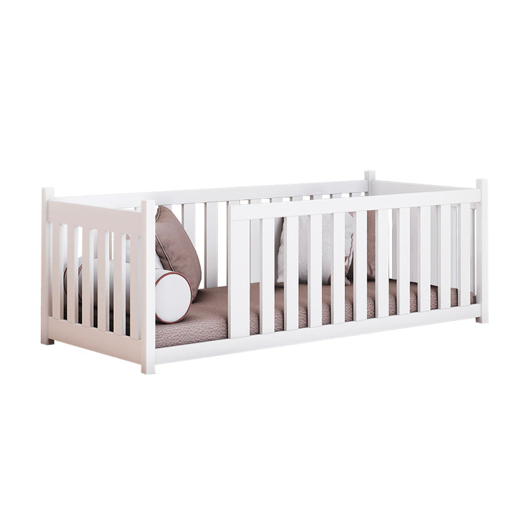 Lit au sol 90x200 sommier inclus Lilou Blanc - vue 2