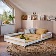 Lit au sol 120x200 sommier inclus Lily Blanc