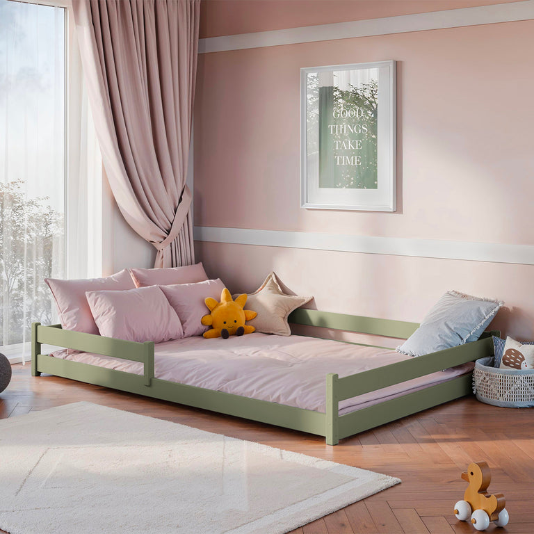 Lit au sol 140x200 sommier inclus Lily Olive