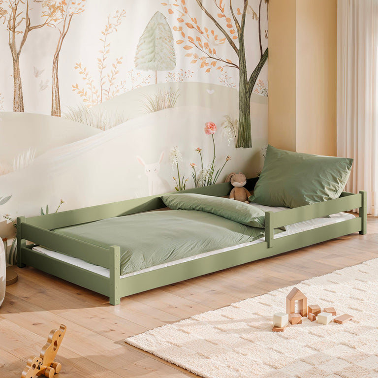 Lit au sol 90x190 sommier inclus Lily Olive