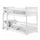 Lit superposé 90x200 au sol sommiers inclus Marion Blanc