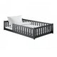 Lit au sol 120x200 sommier inclus Maya Anthracite