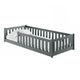 Lit au sol 90x190 sommier inclus Maya Anthracite